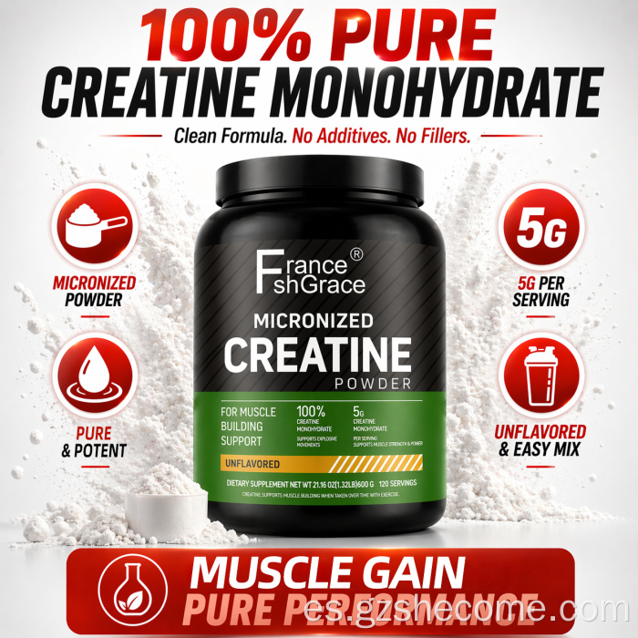 Rendimiento muscular en polvo de monohidrato de creatina Shecome